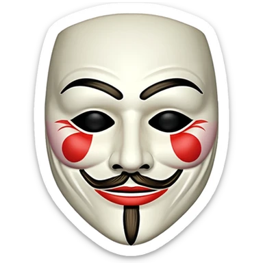 Guy fawkes mask emoji sticker
