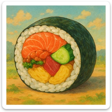 sushi roll sticker