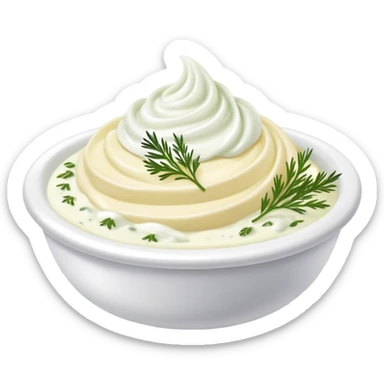 pelmen with sour cream and dill sticker
