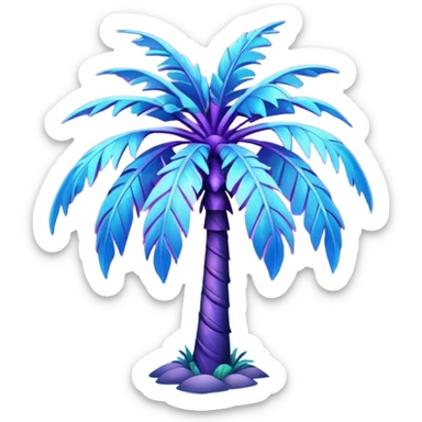 Cosmic/space palm tree sticker