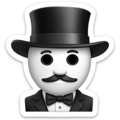 monopoly man as a bandit sticker