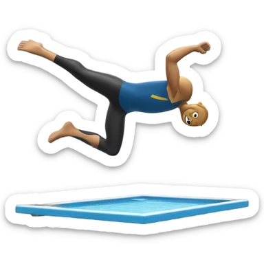 Dive off diving board sticker