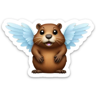 Beaver with wings sticker