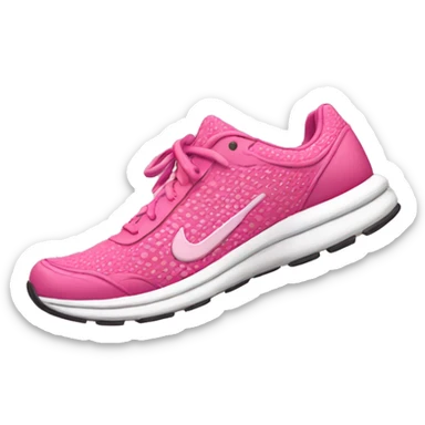 pink running shoe sticker