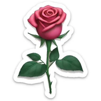 Rose out the concrete  sticker