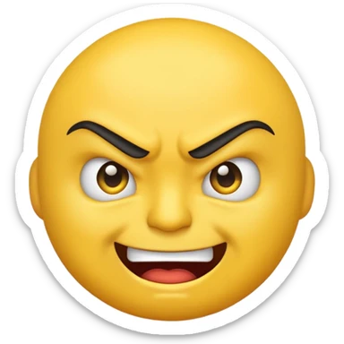 Angry smirk emoji google  sticker