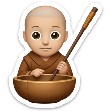 monk bowl stick sticker