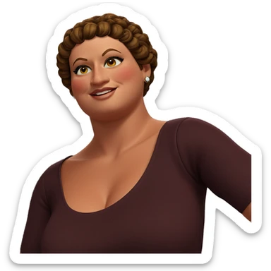 smiling girl with earrings sticker