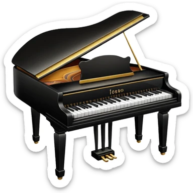 piano with no written text on it sticker
