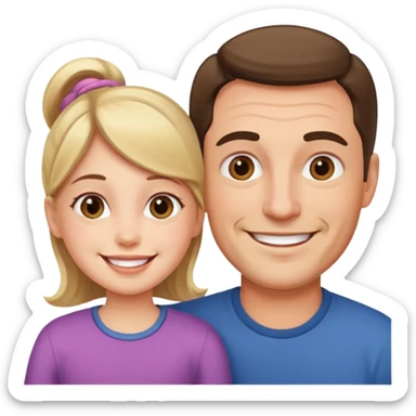 Papá e hija sticker