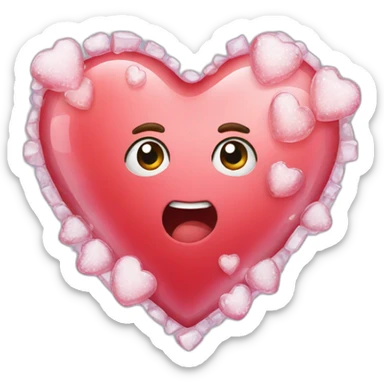 Heart ice sticker