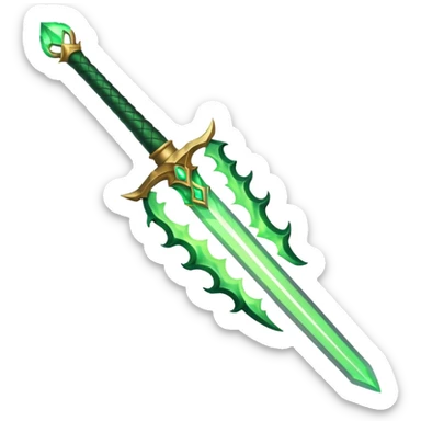 green flame sword sticker