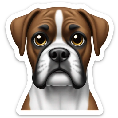 black and white boxer  sticker