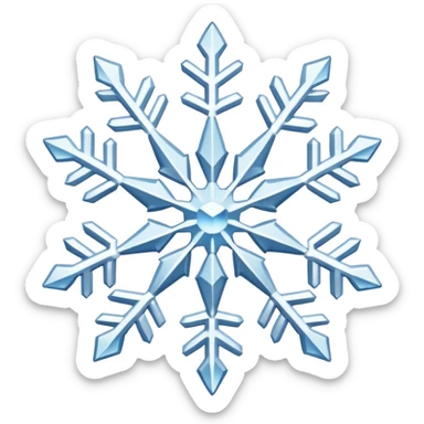 white snowflake white sticker