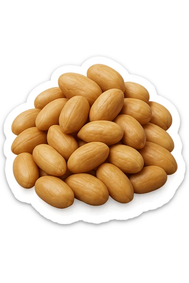 montagna di noci sbucciate, iperrealistici 4k sticker