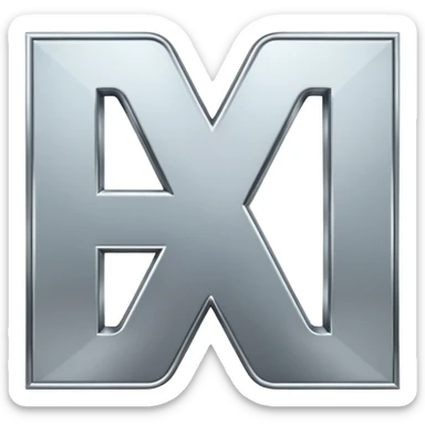 two letters beside eachother the first one says N and the second says O sticker