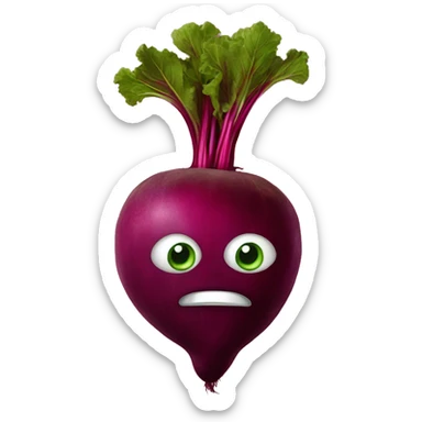 Beetroot with eyes sticker