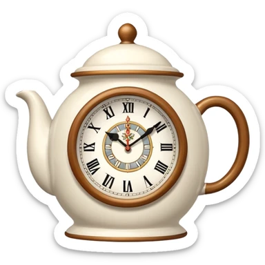 Clock that tea sticker