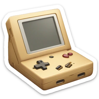 Gameboy playing nintendogs  sticker