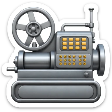 very big machinery or machine system with many buttons sticker