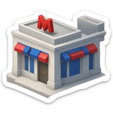 metrobank bank branch with a red M on top sticker