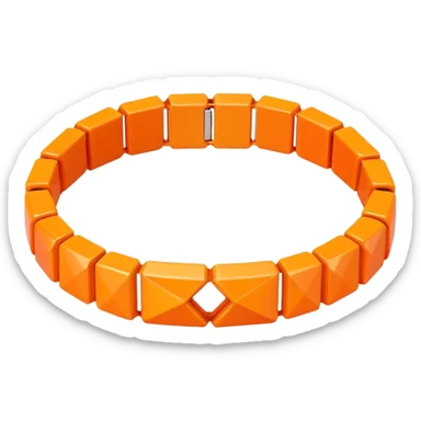 low poly orange bracelet  sticker