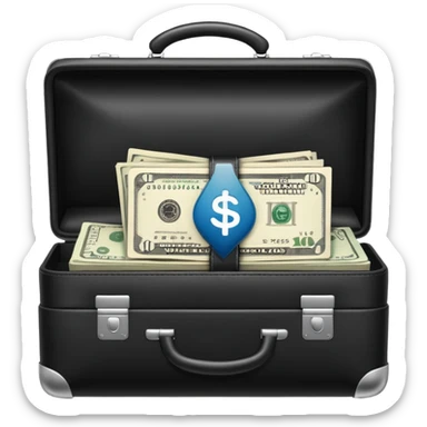 brief case wifi money sticker