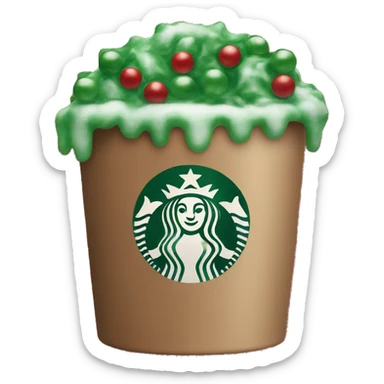  Christmas festive Starbucks drink  sticker