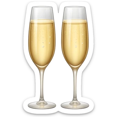 champagne glasses sticker