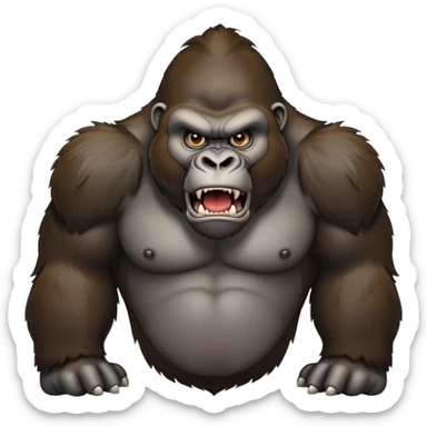 Angry mad gorilla tantrum sticker