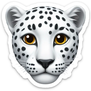 white leopard sticker