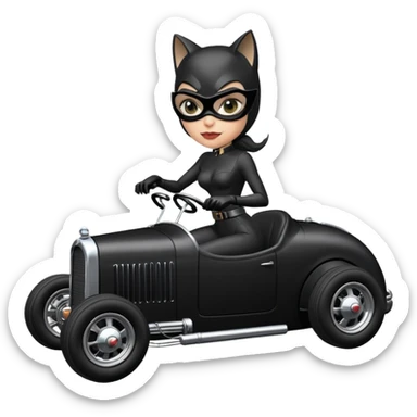 Hot rod Cat Woman’s Catmobile sticker