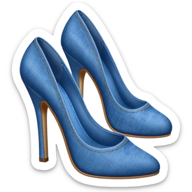 Denim heels sticker