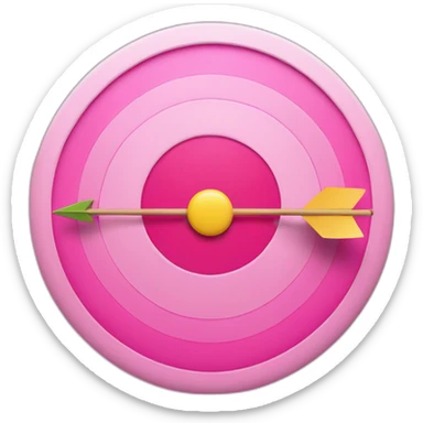 a pink target with an arrow in the middle of it sticker