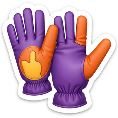 colored gloves sticker