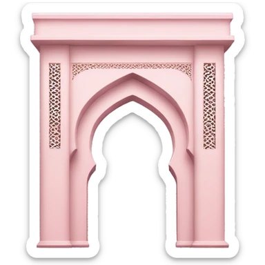Light Pink Islamic archway  sticker