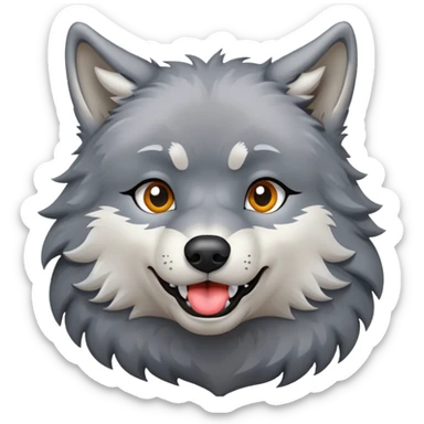 Wolf sends an air kiss sticker
