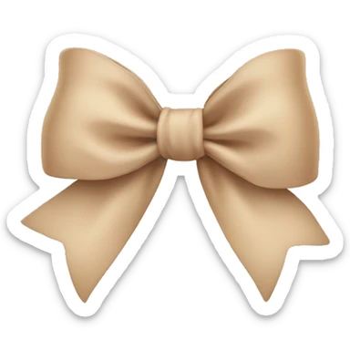Beige bow sticker