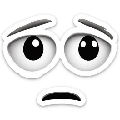 A smiley face angrily glaring at a graph with declining metrics. sticker