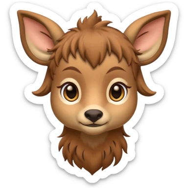 Adult Cute Druid human like fawn sticker