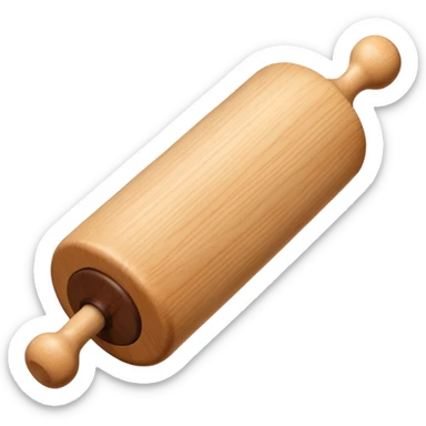 wooden rolling pin for baking sticker