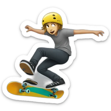 skateboard halfpipe sticker