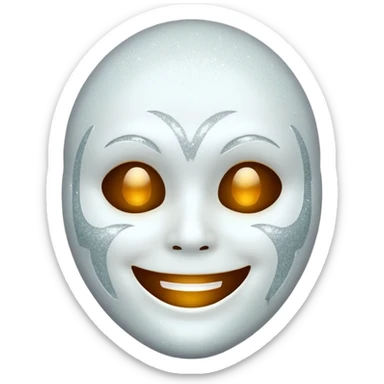 mask Ghost face glitter  sticker