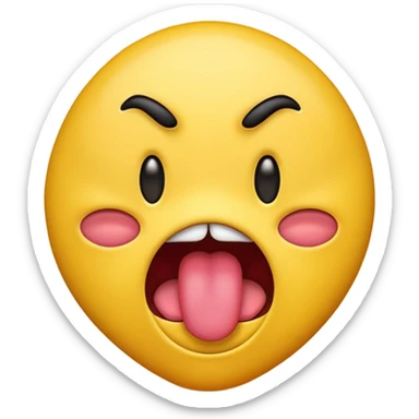 emoji with tongue out while shaking its head sticker