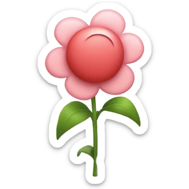 Original emoji blushing giving a flower sticker
