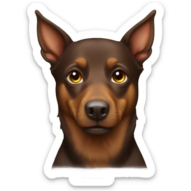 Brown Australian kelpie sticker