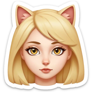 Girl cat eyes sticker