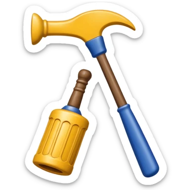 Martelo de brincar como os que são usados na festa do sao joao sticker