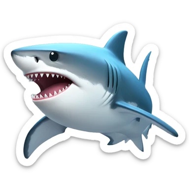 Shark with laser on its head sticker