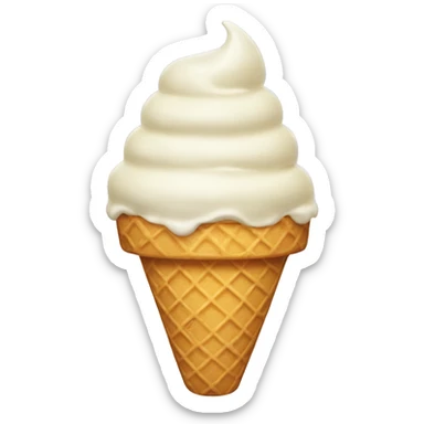 Vanilla ice cream cone sticker